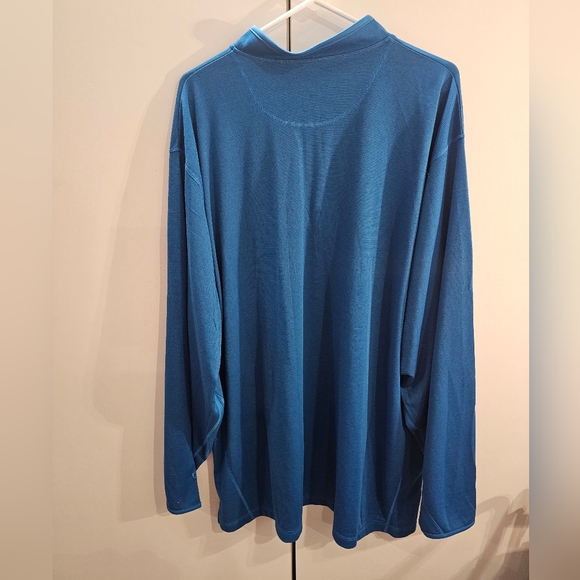 Cutter & Buck Mens XXXL Teal 1/4 Zip Pullover - Picture 4 of 6